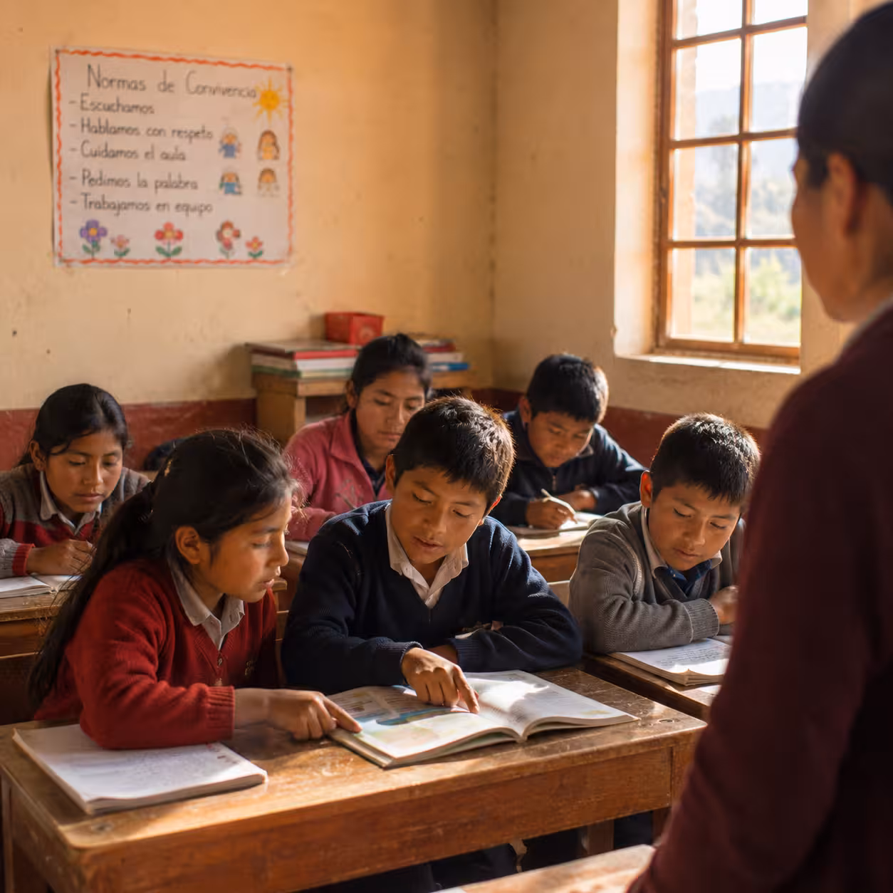 Espacio educativo rural en Perú